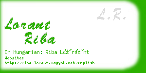 lorant riba business card